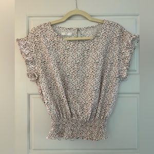 Floral scrunch top